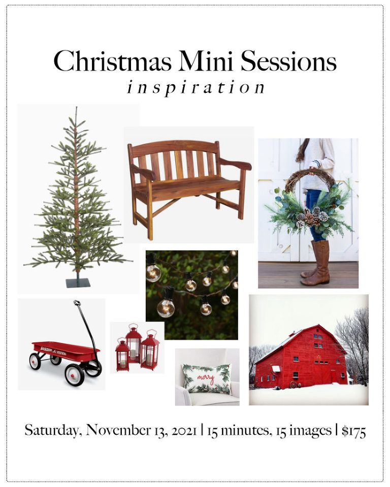 Christmas mini sessions near Bangor Maine